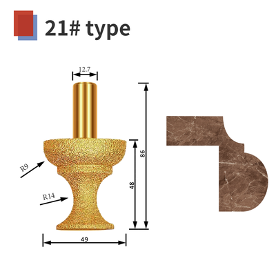 CNC engraving tool Water blocking type diamond vaccum brazed marble stone granite
